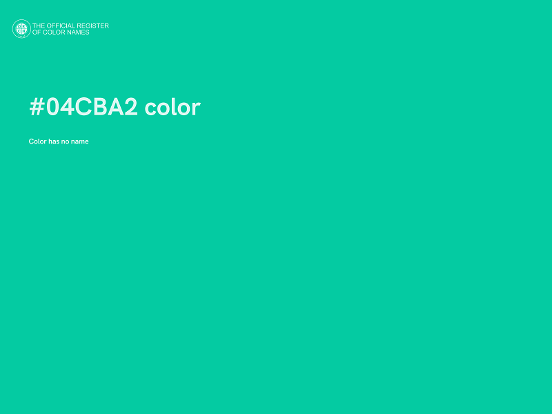 #04CBA2 color image