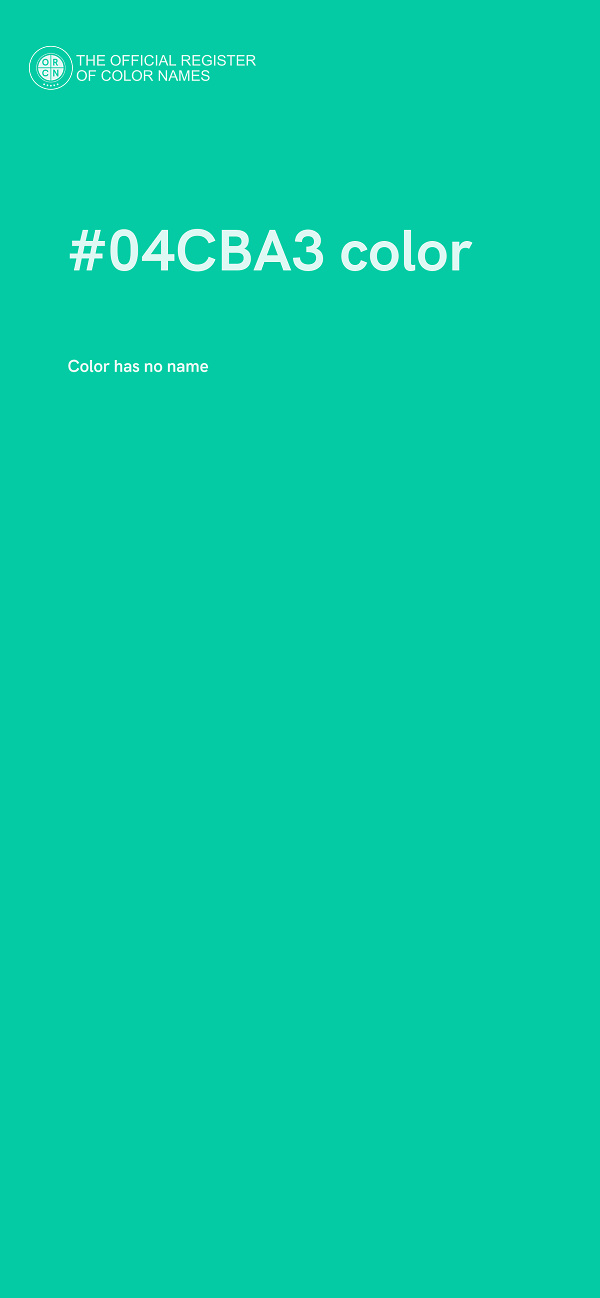 #04CBA3 color image