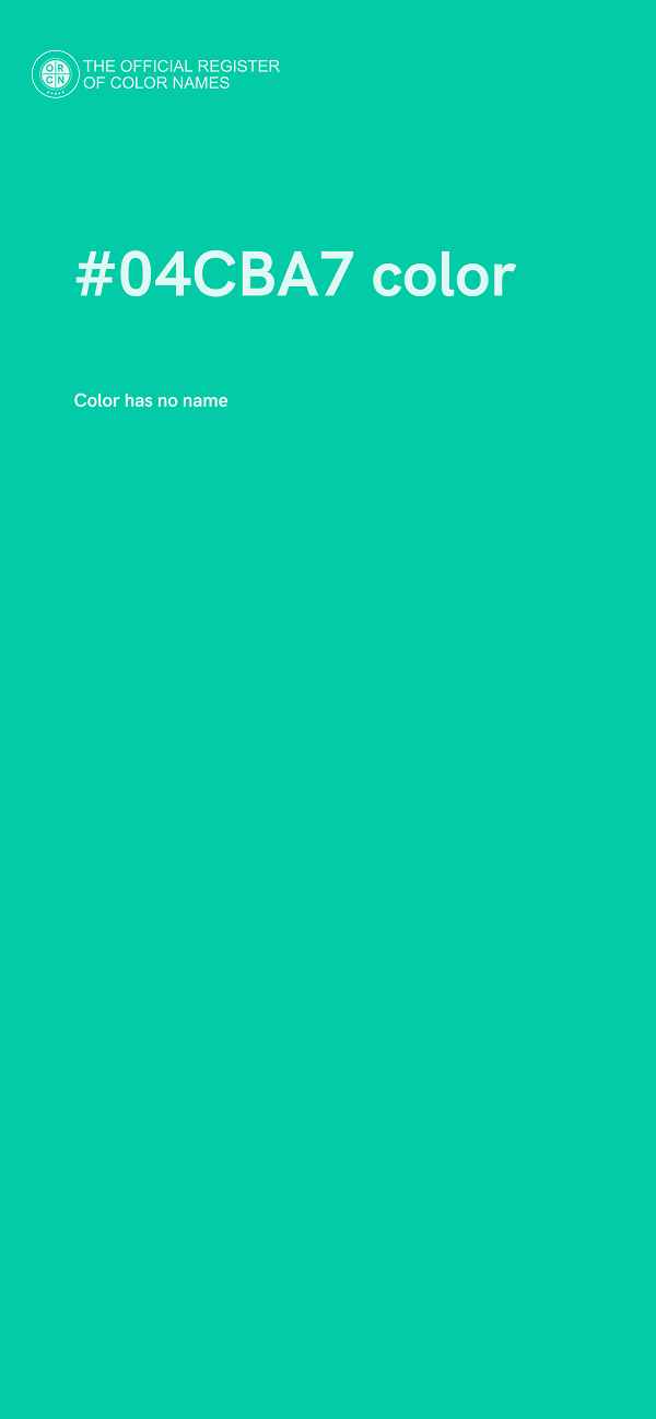 #04CBA7 color image