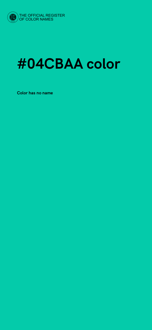 #04CBAA color image