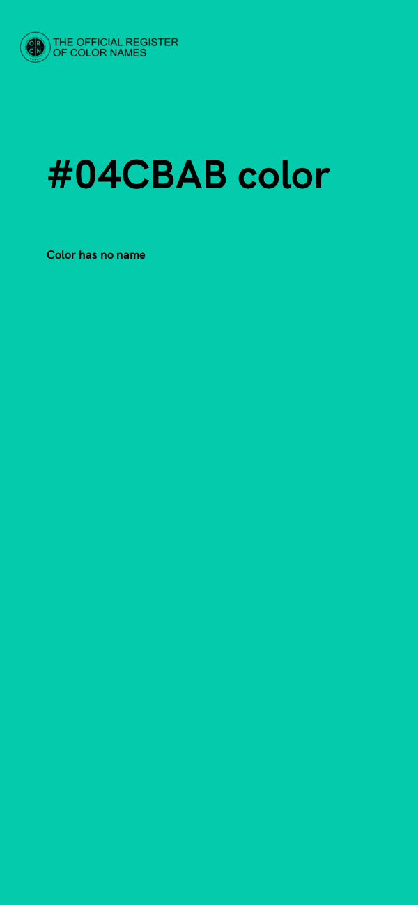 #04CBAB color image