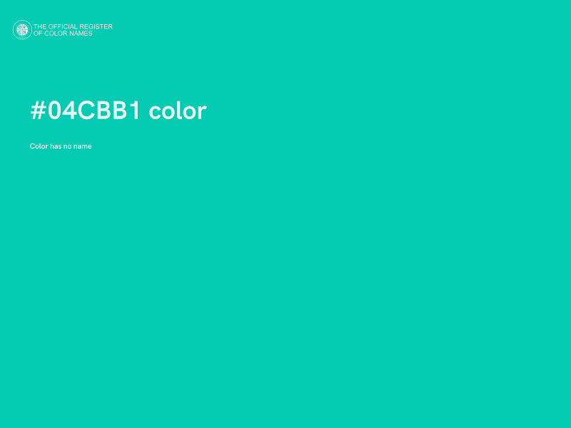 #04CBB1 color image