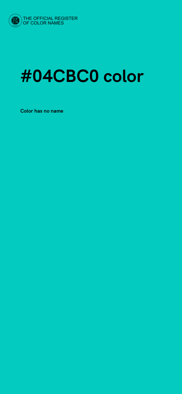 #04CBC0 color image