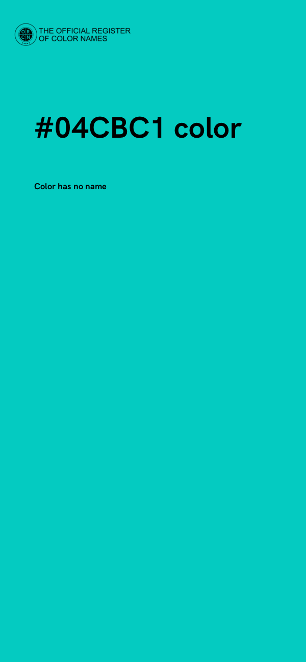 #04CBC1 color image