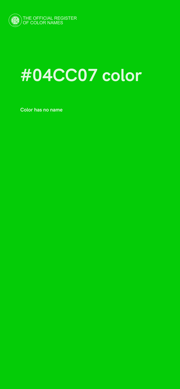 #04CC07 color image