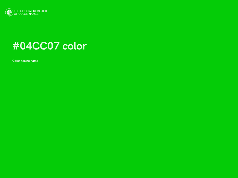 #04CC07 color image