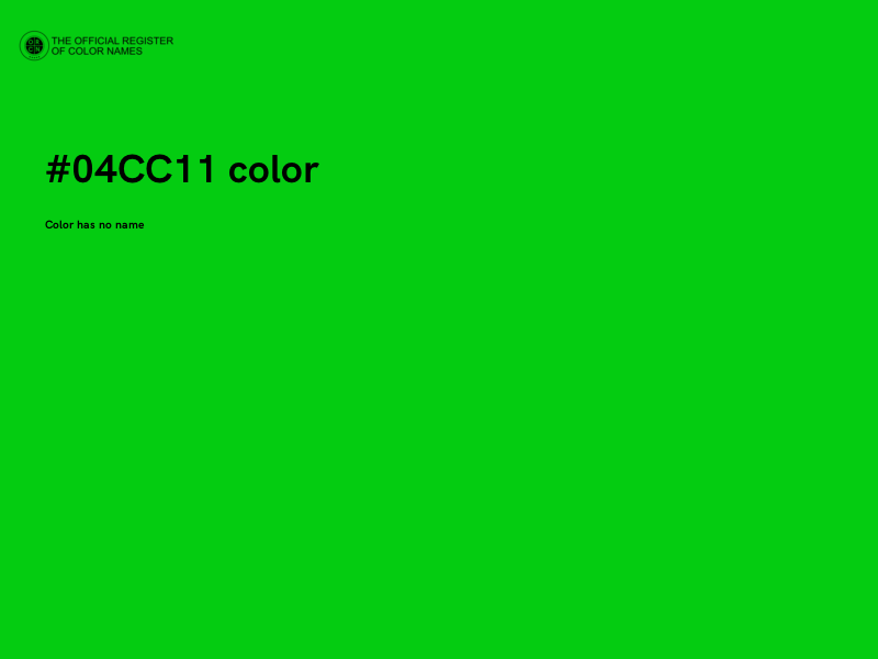 #04CC11 color image