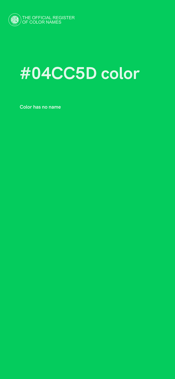#04CC5D color image
