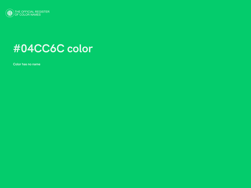 #04CC6C color image