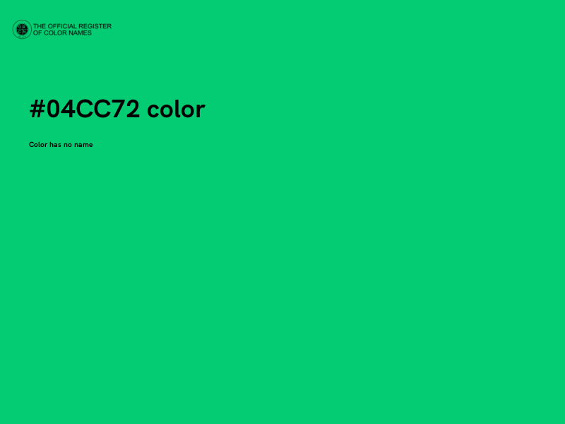 #04CC72 color image
