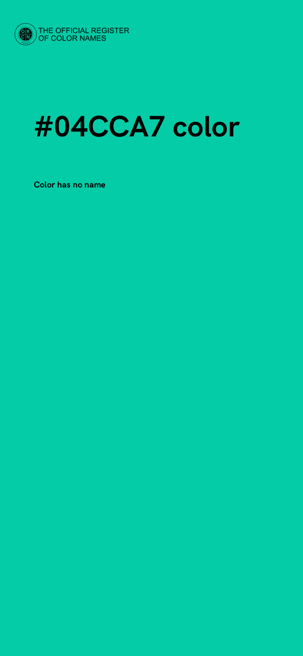 #04CCA7 color image