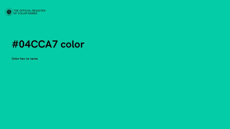 #04CCA7 color image