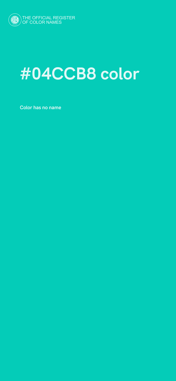 #04CCB8 color image