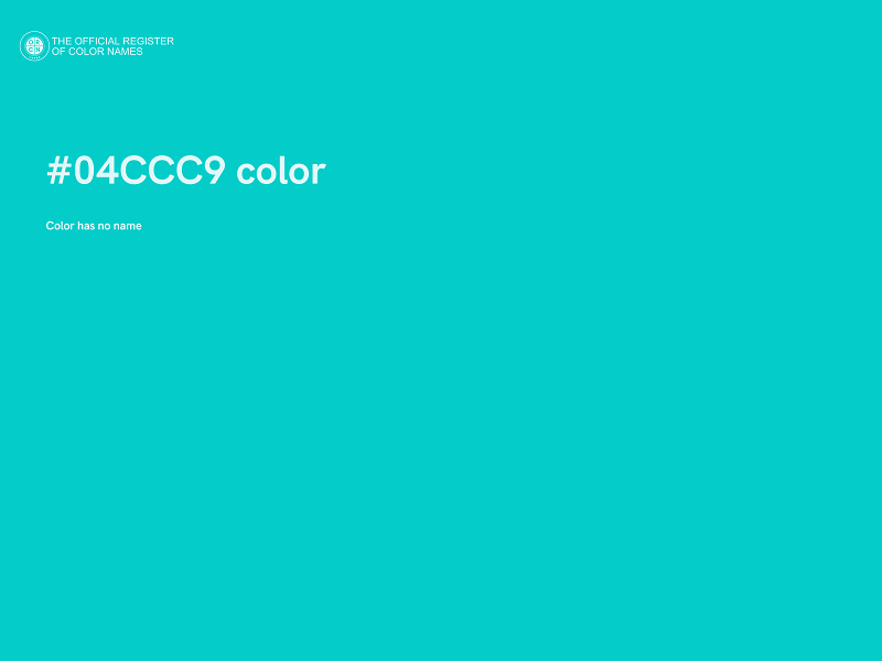 #04CCC9 color image