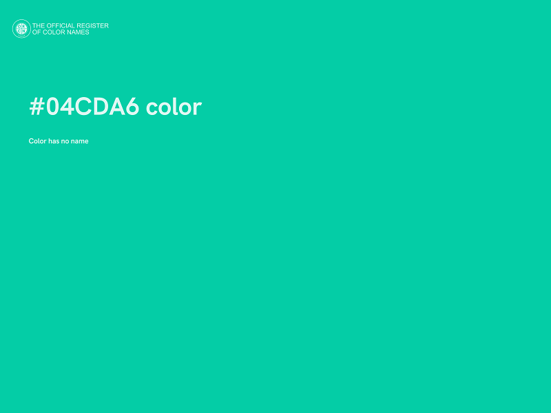 #04CDA6 color image