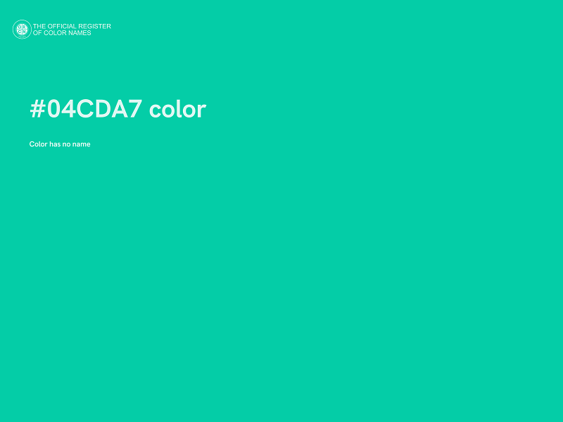 #04CDA7 color image