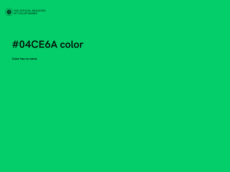 #04CE6A color image