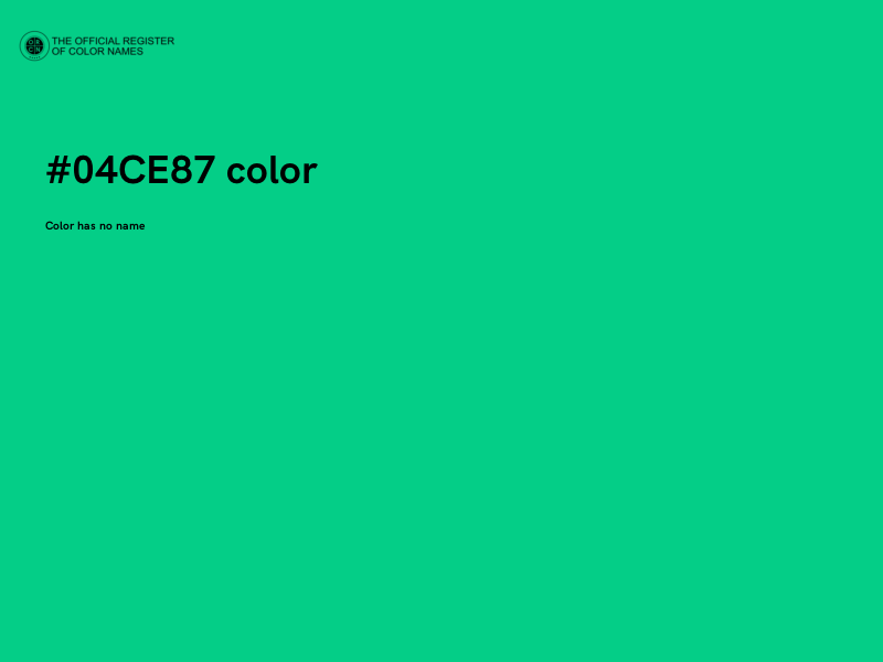 #04CE87 color image