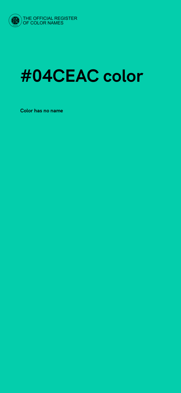 #04CEAC color image