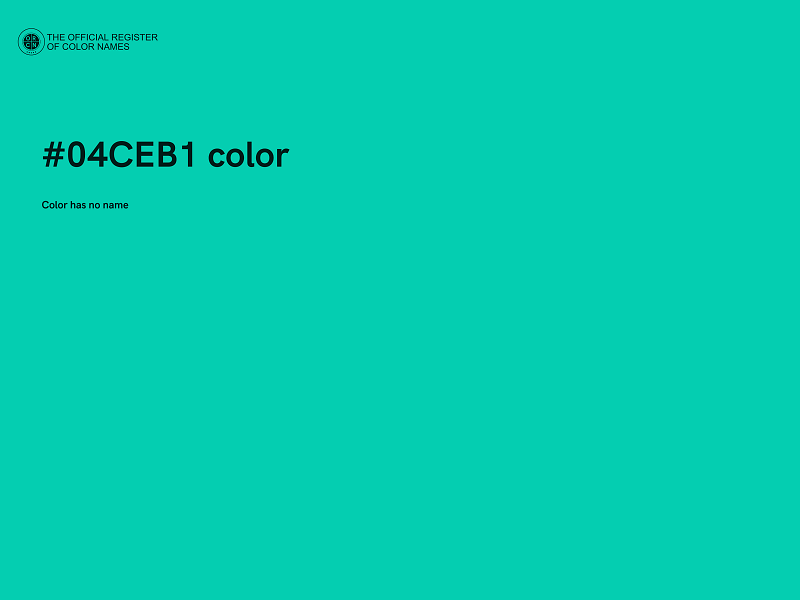 #04CEB1 color image