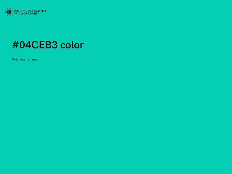 #04CEB3 color image