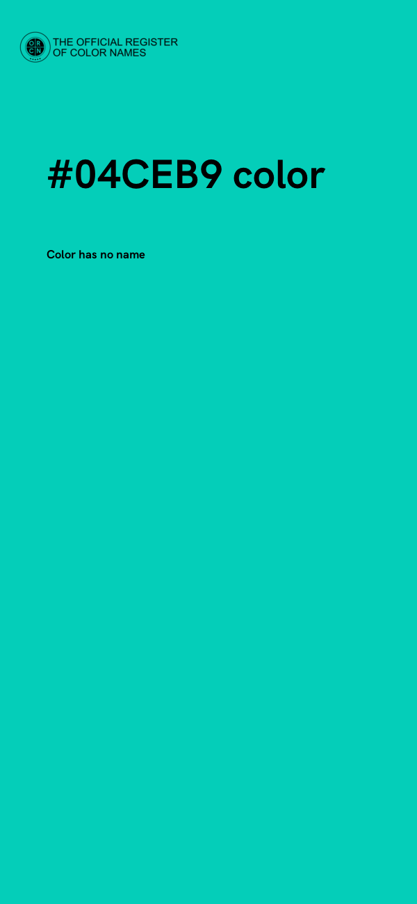 #04CEB9 color image