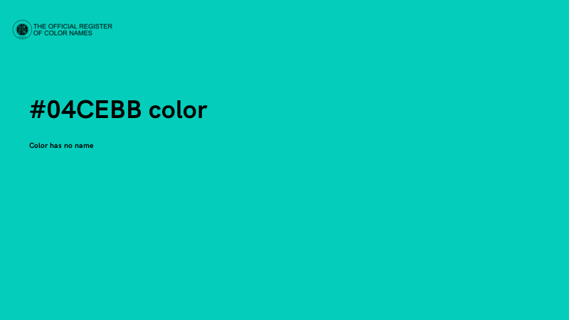 #04CEBB color image