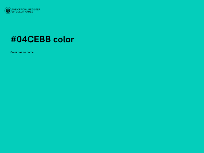 #04CEBB color image
