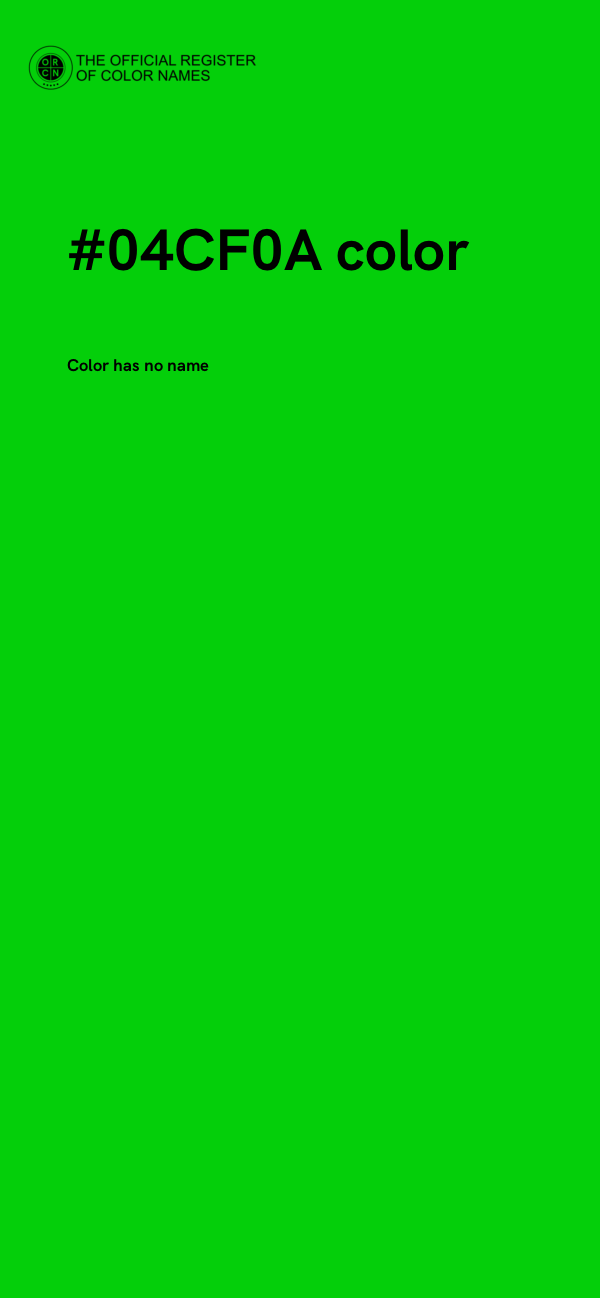 #04CF0A color image