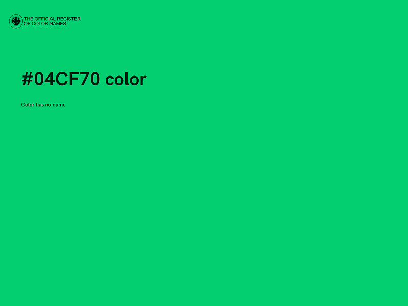 #04CF70 color image