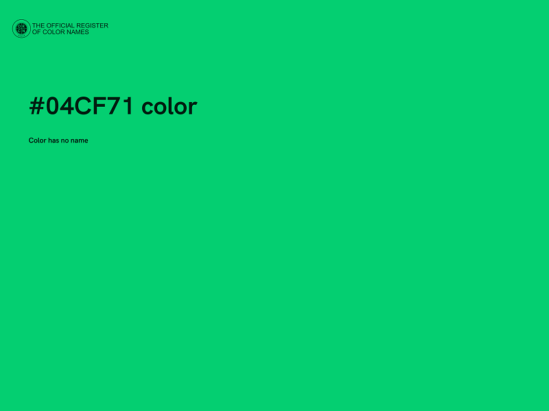 #04CF71 color image