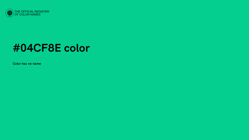 #04CF8E color image
