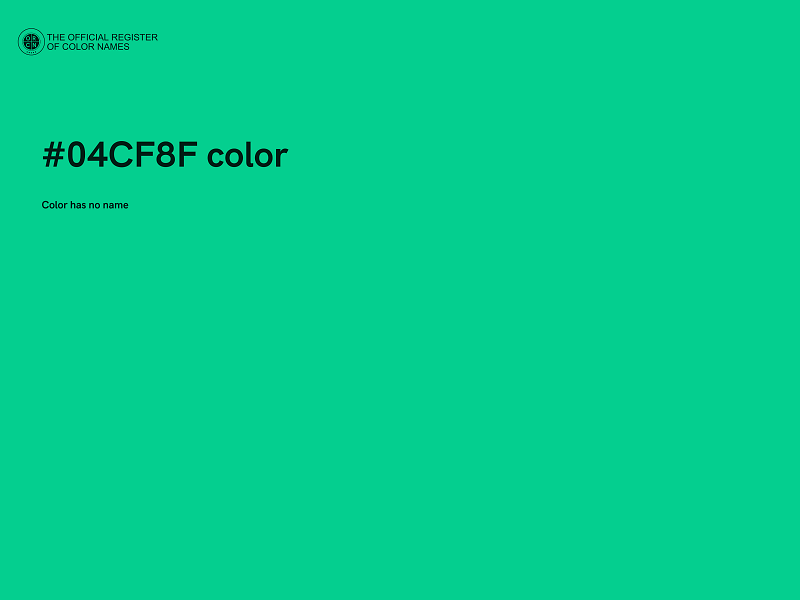 #04CF8F color image