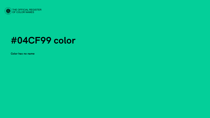 #04CF99 color image