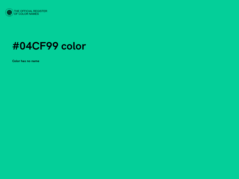 #04CF99 color image