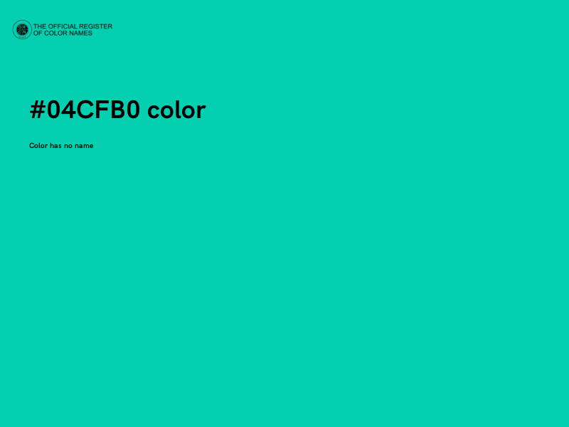 #04CFB0 color image