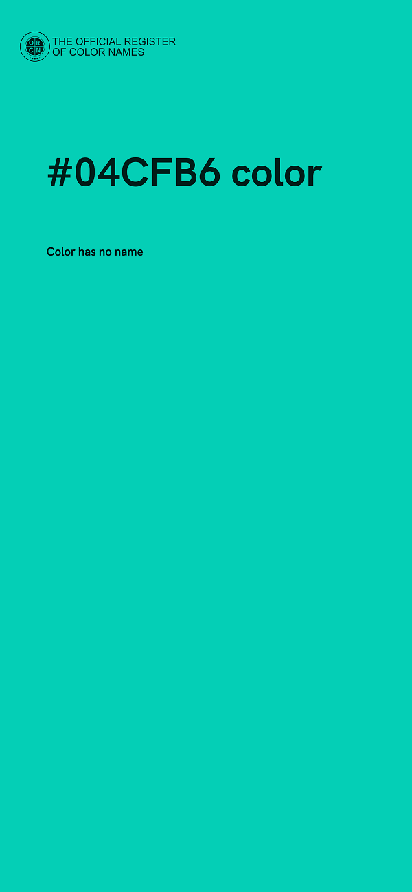 #04CFB6 color image