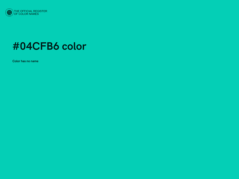 #04CFB6 color image