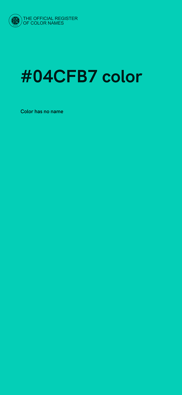 #04CFB7 color image