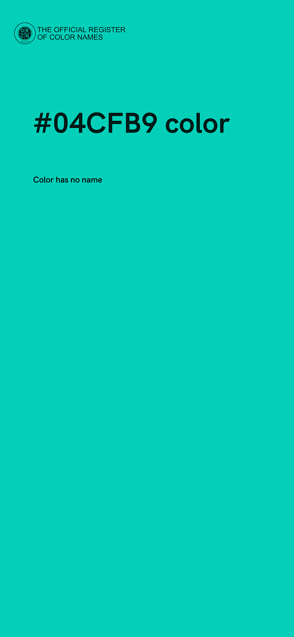 #04CFB9 color image