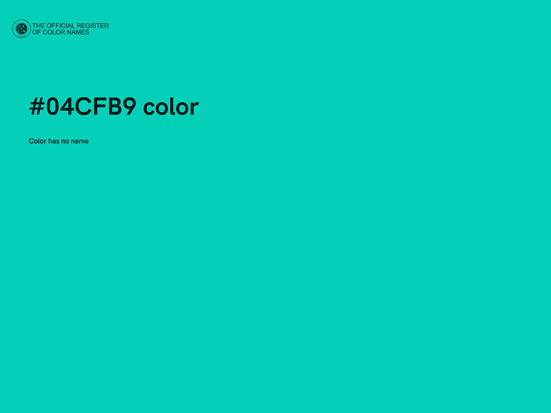 #04CFB9 color image