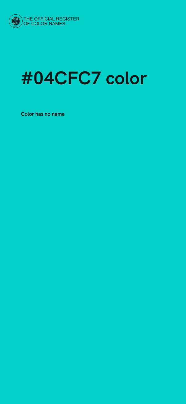#04CFC7 color image