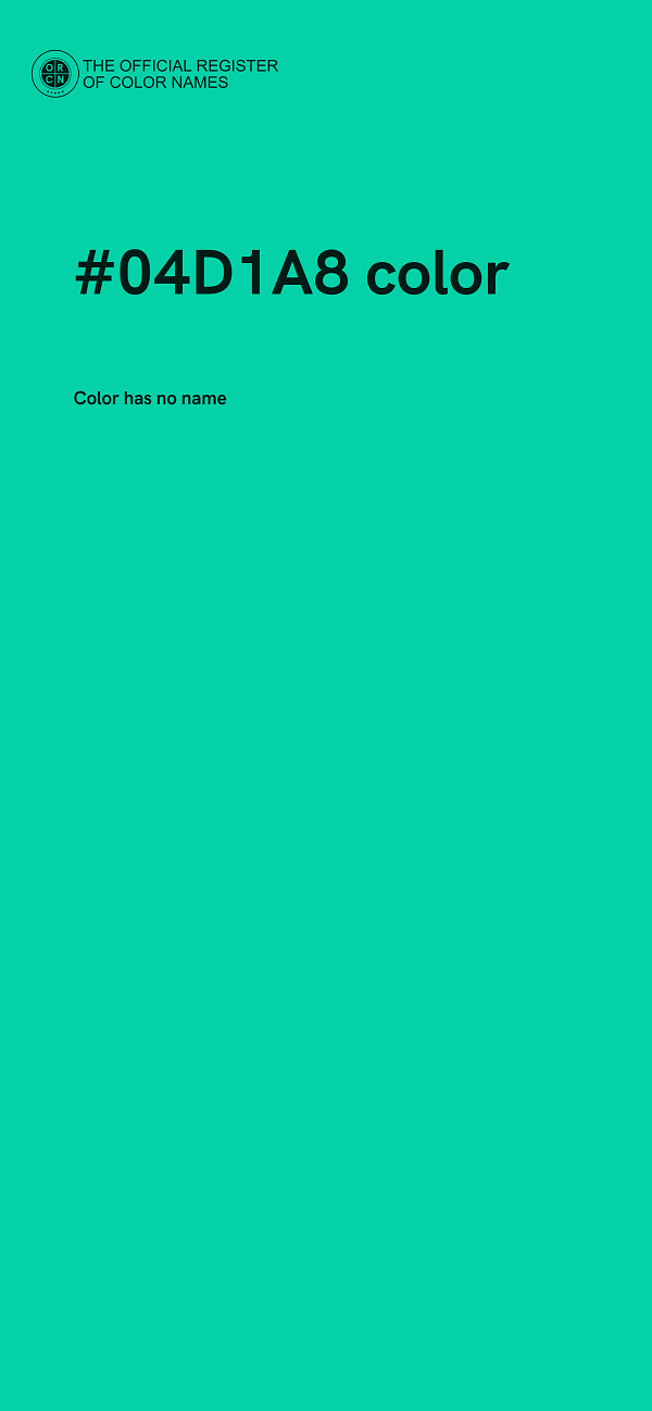 #04D1A8 color image