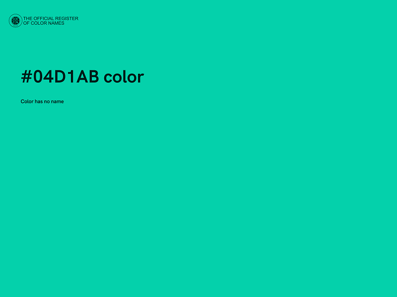 #04D1AB color image