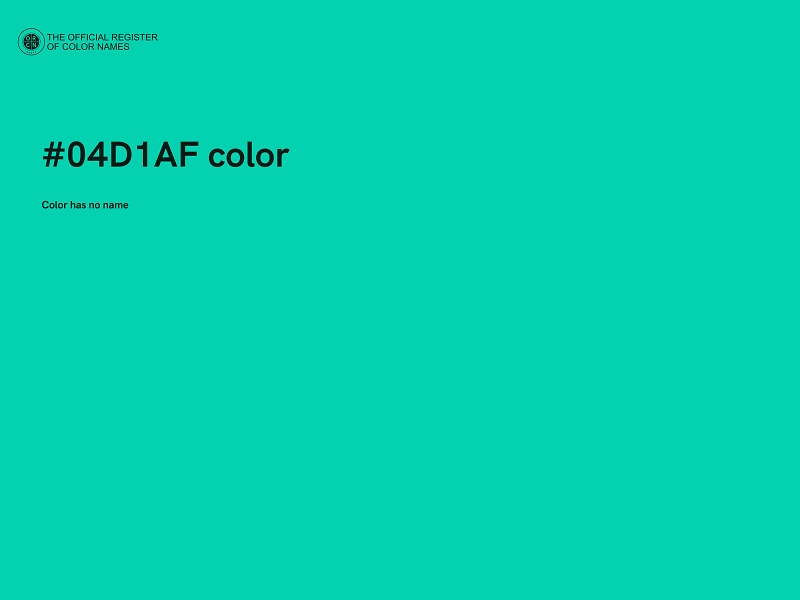 #04D1AF color image