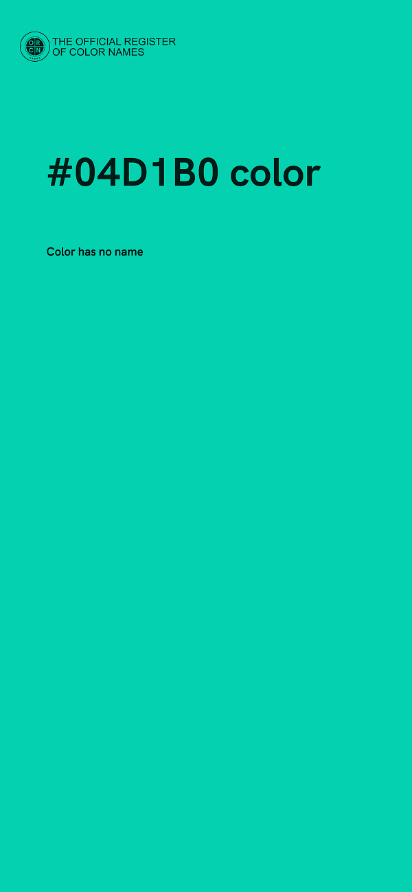 #04D1B0 color image
