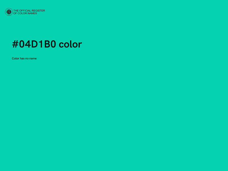 #04D1B0 color image