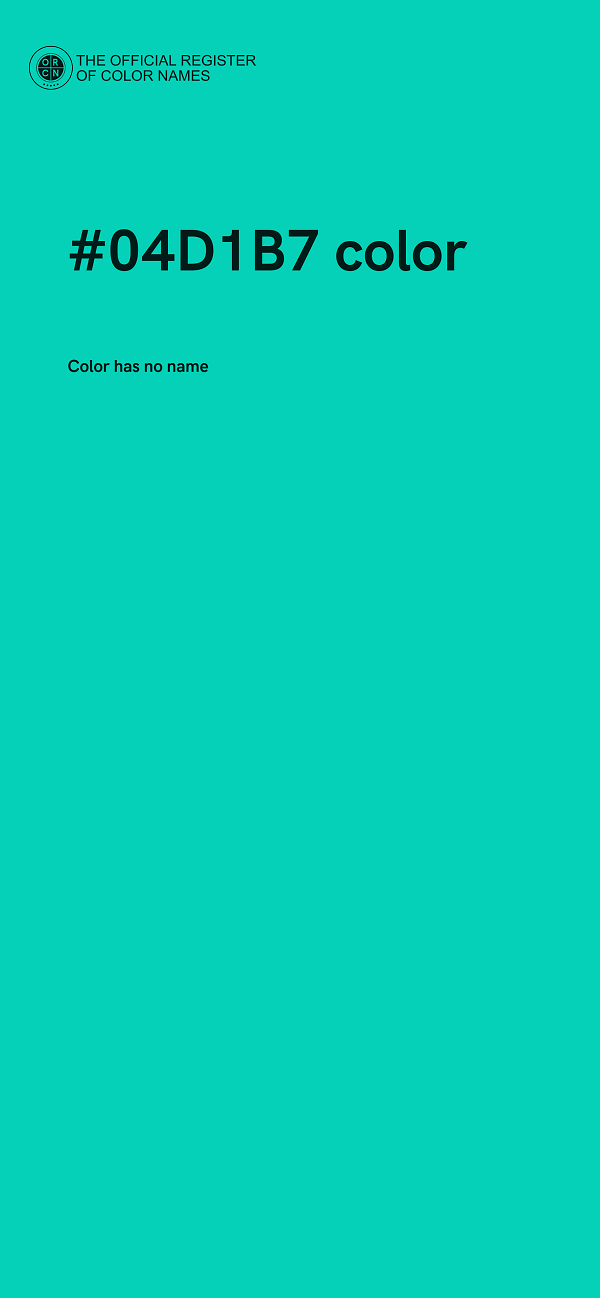 #04D1B7 color image
