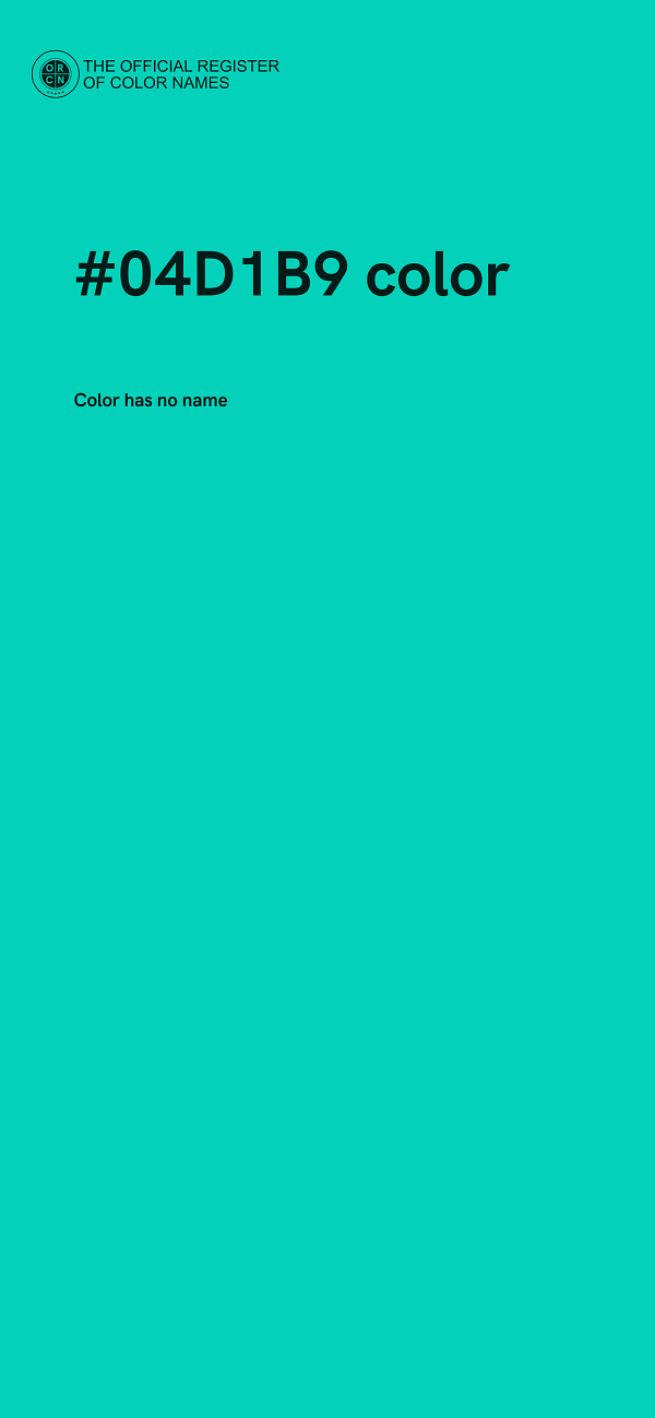 #04D1B9 color image