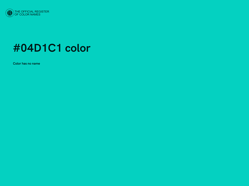 #04D1C1 color image